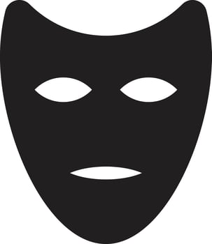 Theater mask icon isolated on white background . Mask icon . illustration vector