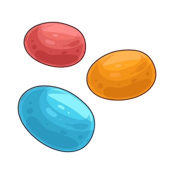 Illustration of jelly bean vector