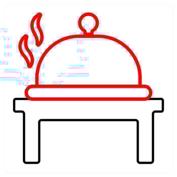 Cook and meal icon concept vector