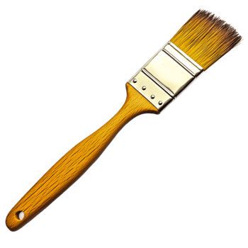 Simple Paintbrush Design with Bristles on Transparent Background png