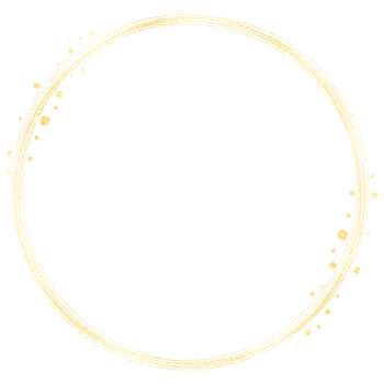 A glittery gold circle frame png