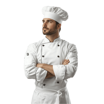 Chef's in uniform isolated on transparent background png