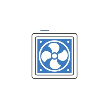 Cooling fan logo design premium vector
