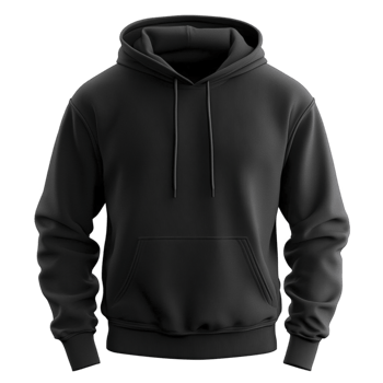 Black hoodie isolated on transparent background png
