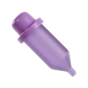 A purple container with a tapered end, likely used for dispensing liquids or creams. png