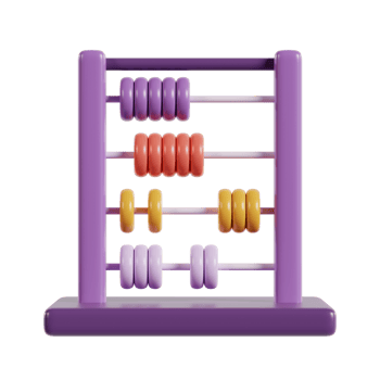 A colorful abacus designed for educational purposes, aiding in learning basic arithmetic. png