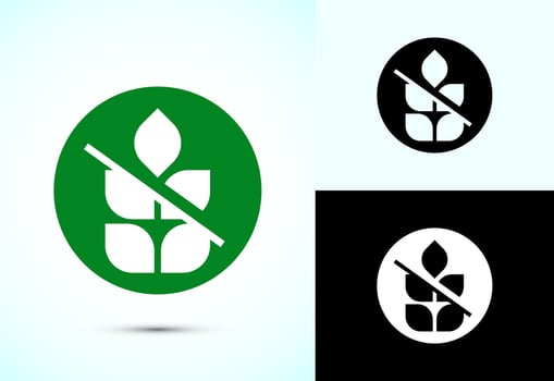 Gluten Free Icon Design Illustration, Non Gluten Food Sign For Apps vector