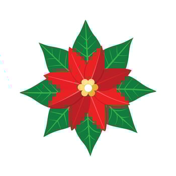 Holly Leaves with Red Berries Illustration - Christmas and Winter Festive Decoration vector