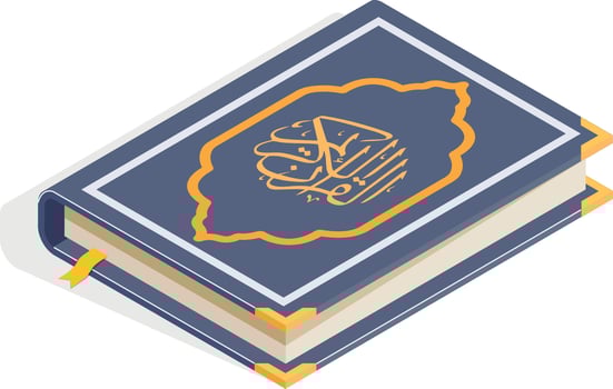 Islamic Isometric Icons Closed Quran Icon vector