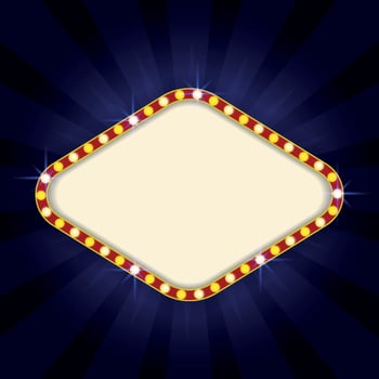 Cinema background with glowing neon vector