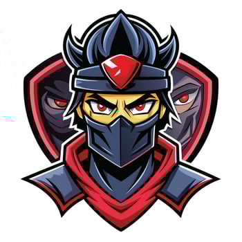 ninja mascot logo design vector