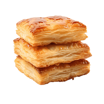 Puff pastry isolated on transparent background png