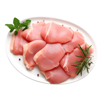 Raw chicken meat isolated on transparent background png