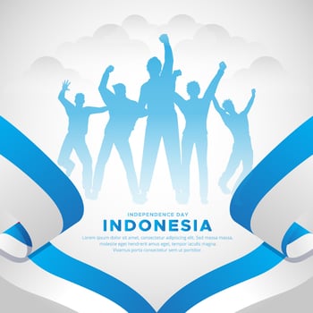 Indonesia independence day design background vector