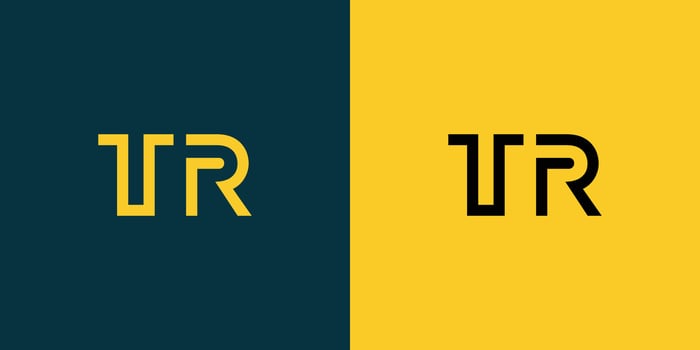 TR monogram logo design. vector