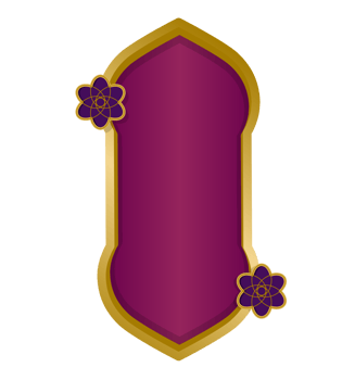 islamic purple frame with floral design png