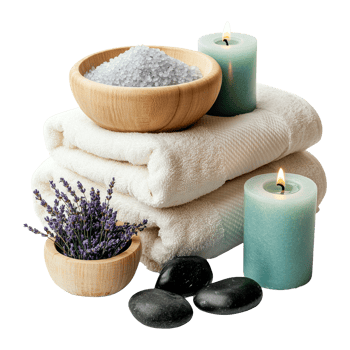 Spa Essentials for Relaxation and Self-Care png