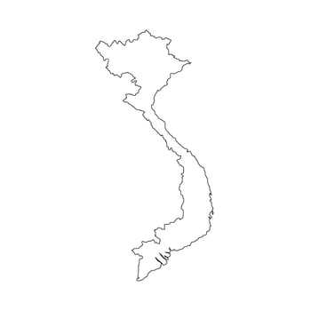 Vietnam map icon vector