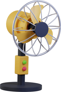 Desk Fan 3D icon for cooling appliances png