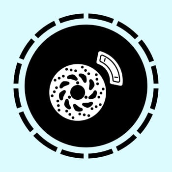 motorbike disc illustration icon vector