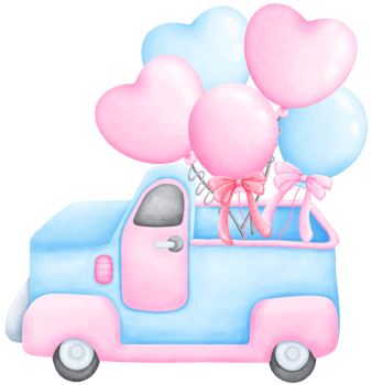 Charming watercolor Valentine blue car illustration with romantic elements. Perfect for greeting cards, love themed designs, digital downloads, and holiday decorations. Hand drawn and full of love. png