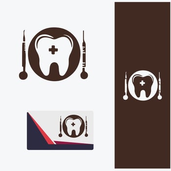Branch of Smiles dental tree logo vector