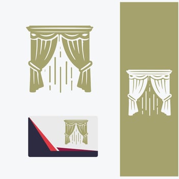 Classic Drapes curtain logo vector