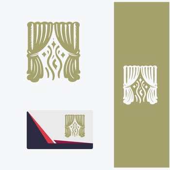 Dream Panels Drapery curtains logo vector