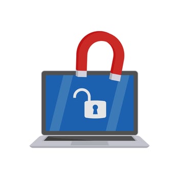 Data Breach Flat Icon, illustration vector