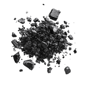 Natural Coal Piece with Detailed Features png