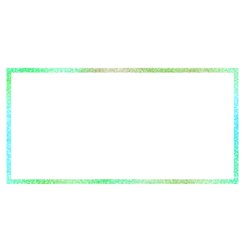 Glittery blue and green rectangle frame png