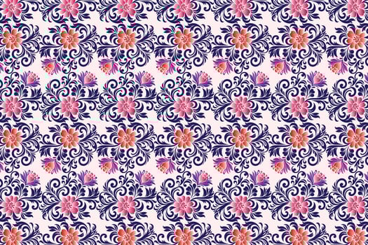 seamless pattern with floral motifs, botanical elements, and ornamental designs for fashion textiles, creative projects, and modern fabric applications vector