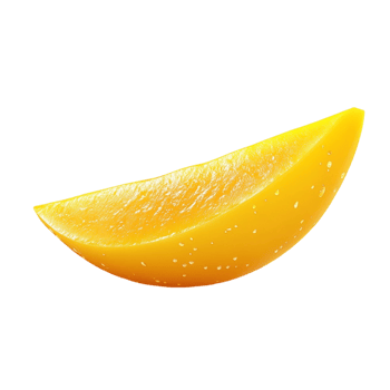 Perfectly Cut Mango Slice for Tropical Treat png