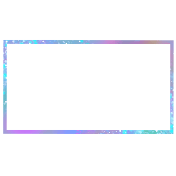 A blue and purple rectangle frame with glitter png