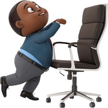 Cute Cartoon Character Adds Playful Energy to Work. . png