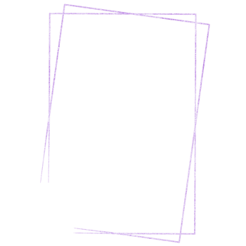 Glittery purple rectangle frame on a transparent background png
