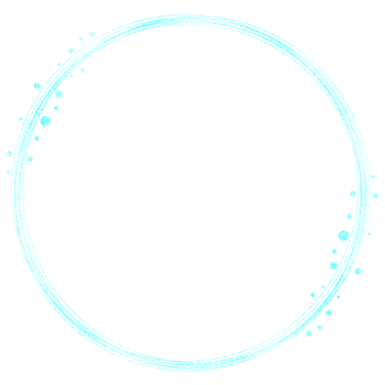 Light blue glittery circle frame png