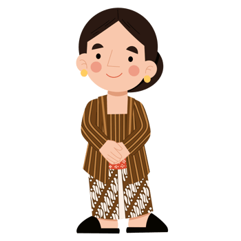 Javanese woman cartoon illustration png