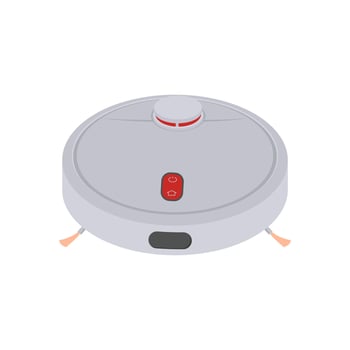 Robotic Vacuum Cleaner Flat Icon, illustration vector