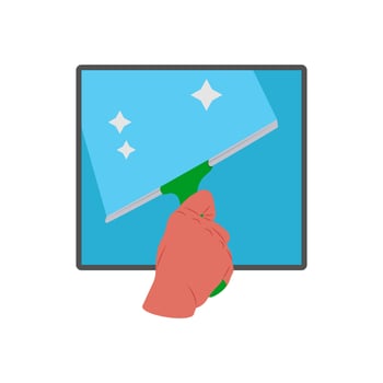 Cleaning Window Flat Icon, illustration vector