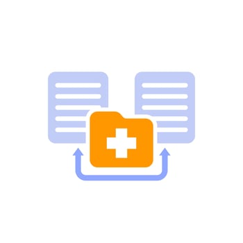 medical documents or patient files icon on white vector