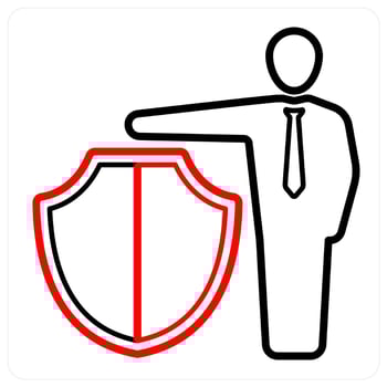 Security Administrator and manager icon concept vector