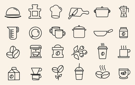 Cooking and drink coffee vector