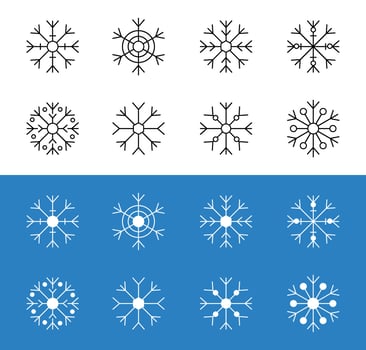 Snow flake in christmas vector