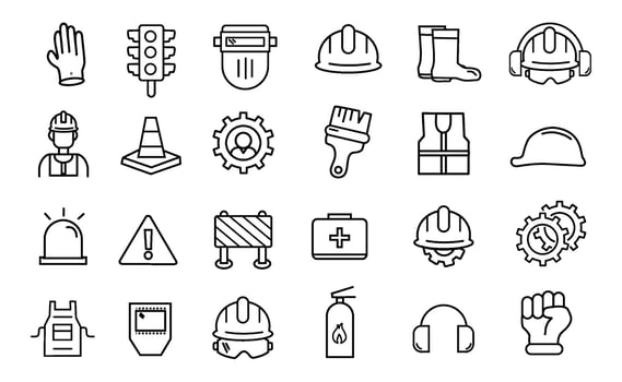 Related to work safety, job assets vector