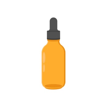 Brown Glass Bottle Flat Icon, illustration vector