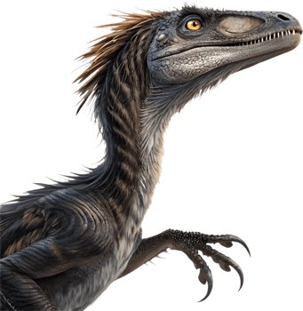 Prehistoric Velociraptor Clipart Enhances Festive Designs with Fun. . png