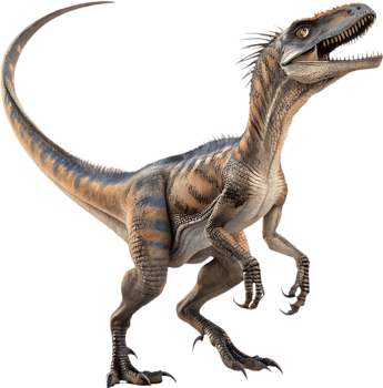Velociraptor Clipart Enhances Projects with Prehistoric Fun and Energy. . png