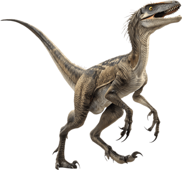 Velociraptor Clipart Enhances Festive Designs with Prehistoric Fun. . png