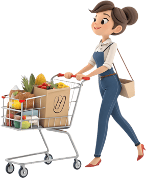Adorable Cartoon Woman Clipart Captures Fun Daily Activities. . png